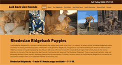 Desktop Screenshot of laidbacklionhounds.net