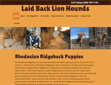 Tablet Screenshot of laidbacklionhounds.net